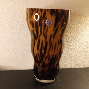 GORGEOUS Momo Panache 12" Tortoise Shell Handcrafted in Poland Vase